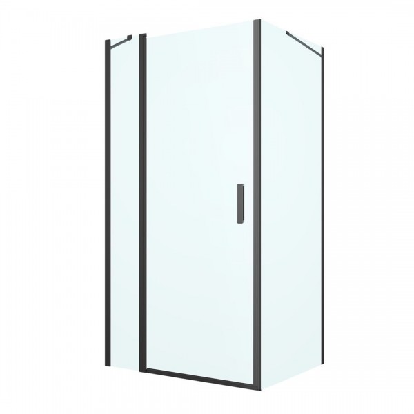 Oltens Verdal kabina prysznicowa 100x90 cm prostokątna czarny mat/szkło przezroczyste 20211300