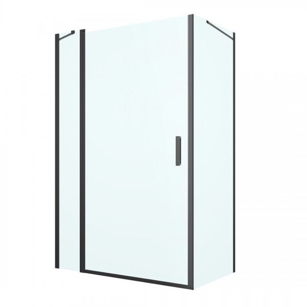 Oltens Verdal kabina prysznicowa 120x80 cm prostokątna czarny mat/szkło przezroczyste 20210300