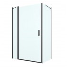 Oltens Verdal kabina prysznicowa 120x80 cm prostokątna czarny mat/szkło przezroczyste 20210300