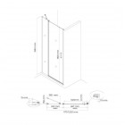 Oltens Verdal kabina prysznicowa 120x80 cm prostokątna czarny mat/szkło przezroczyste 20210300