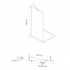 Oltens Verdal kabina prysznicowa 120x100 cm prostokątna czarny mat/szkło przezroczyste 20214300
