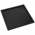 Oltens Superior brodzik kwadratowy 80x80 cm akrylowy czarny mat 17002300