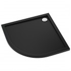 Oltens Superior brodzik półokrągły 80x80 cm akrylowy czarny mat 16001300