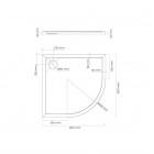 Oltens Superior brodzik półokrągły 80x80 cm akrylowy czarny mat 16001300