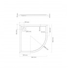 Oltens Superior brodzik półokrągły 90x90 cm akrylowy biały 16002000