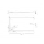 Oltens Superior brodzik prostokątny 100x80 cm akrylowy czarny mat 15002300