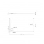 Oltens Superior brodzik prostokątny 140x80 cm akrylowy biały 15004000