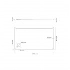 Oltens Superior brodzik prostokątny 100x90 cm akrylowy biały 15005000