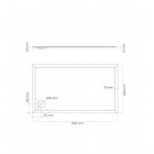 Oltens Superior brodzik prostokątny 120x90 cm akrylowy biały 15006000