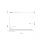 Oltens Superior brodzik prostokątny 140x90 cm akrylowy biały 15007000