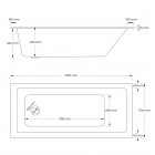 Oltens Langfoss wanna prostokątna 170x70 cm akrylowa biała 10004000