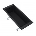 Oltens Langfoss wanna prostokątna 170x70 cm akrylowa czarny mat 10004300