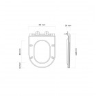 Oltens Hamnes deska sedesowa twarda wolnoopadająca Ovan Slim biała 45100000