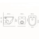 Oltens Hamnes miska WC wisząca PureRim z deską wolnoopadającą Ovan Slim 42018000