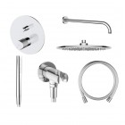 Oltens Molle kompletny zestaw prysznicowy podtynkowy deszczownica 30 cm chrom 36607100