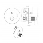 Oltens Molle kompletny zestaw prysznicowy podtynkowy deszczownica 30 cm chrom 36607100