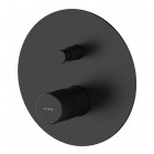 Oltens Molle kompletny zestaw prysznicowy podtynkowy deszczownica 30 cm czarny mat 36607300