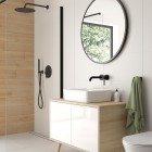 Oltens Molle kompletny zestaw prysznicowy podtynkowy deszczownica 30 cm czarny mat 36607300