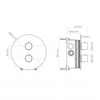 Oltens Katla bateria wannowo-prysznicowa podtynkowa termostatyczna chrom 34600100