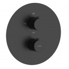 Oltens Katla zestaw prysznicowy podtynkowy termostatyczny deszczownica 30 cm czarny mat 36608300