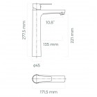 Oltens Jog bateria umywalkowa wysoka chrom 32503100