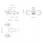 Oltens Jog bateria wannowo-prysznicowa ścienna chrom 34003100