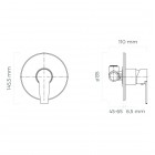 Oltens Jog bateria prysznicowa podtynkowa chrom 33103100