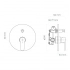 Oltens Jog bateria wannowo-prysznicowa podtynkowa chrom 34103100