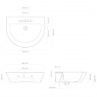 Oltens Jog umywalka wisząca 61x49 cm biała 41001000
