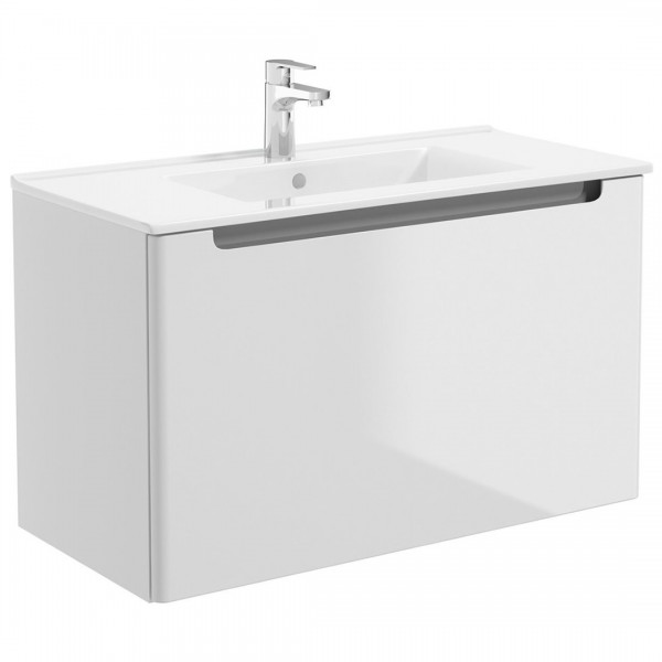 Oltens Jog umywalka 81x39 cm meblowa prostokątna biała 41204000