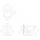 Oltens Jog miska WC wisząca PureRim z deską wolnoopadającą Slim 42005000