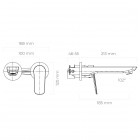 Oltens Vernal bateria umywalkowa podtynkowa wylewka 18,5 cm chrom 32104100
