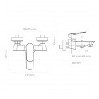 Oltens Vernal bateria wannowo-prysznicowa ścienna chrom 34004100