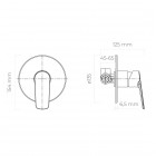 Oltens Vernal bateria prysznicowa podtynkowa chrom 33104100