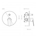 Oltens Vernal bateria wannowo-prysznicowa podtynkowa chrom 34104100