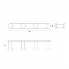 Oltens Vernal haczyk na ręcznik poczwórny chrom 80005100