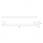 Oltens Vernal wieszak na ręcznik 30 cm pojedynczy chrom 80111100