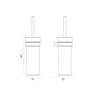 Oltens Vernal szczotka do WC wisząca z uchwytem biała ceramika/chrom 82102000