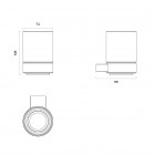 Oltens Vernal szklanka z uchwytem biała ceramika/chrom 86102000