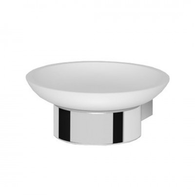 Oltens Vernal mydelniczka z uchwytem biała ceramika/chrom 84102000