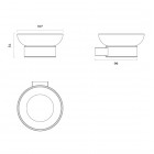 Oltens Vernal mydelniczka z uchwytem biała ceramika/chrom 84102000