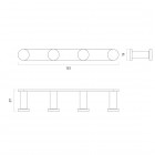 Oltens Vernal haczyk na ręcznik poczwórny czarny mat 80005300