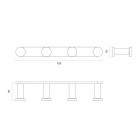 Oltens Vernal haczyk na ręcznik poczwórny złoty połysk 80005800