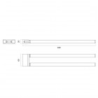 Oltens Vernal wieszak na ręcznik 33 cm dwuramienny ruchomy chrom 80110100