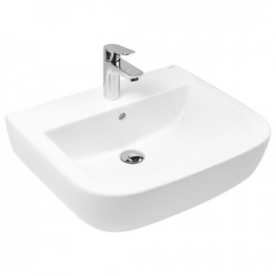 Oltens Vernal umywalka 56x45 cm wisząca biała 41002000