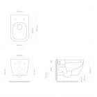 Oltens Vernal miska WC wisząca PureRim z powłoką SmartClean z deską wolnoopadającą 42506000