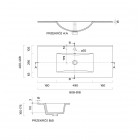 Oltens Vernal umywalka 81x46 cm meblowa prostokątna biała 41206000