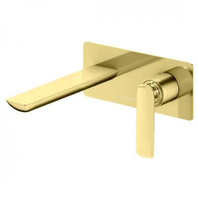 Kohlman Experience Gold bateria umywalkowa podtynkowa wylewka 18,5 cm złoty połysk QW185EGD