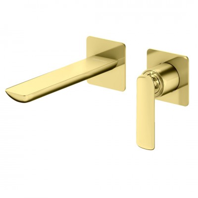 Kohlman Experience Gold bateria umywalkowa podtynkowa wylewka 18 cm złoty połysk QW180EGD