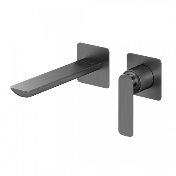 Kohlman Experience Gray bateria umywalkowa podtynkowa wylewka 18 cm szczotkowany grafit QW180EG